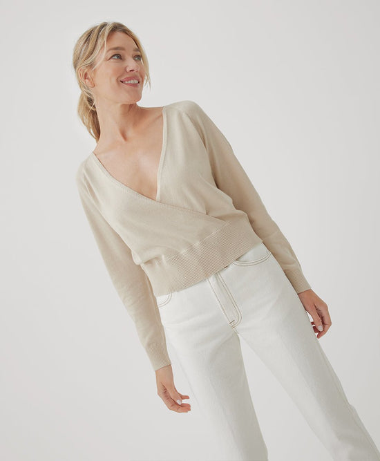 Women’s Classic Fine Knit Wrap Sweater - Echo Market