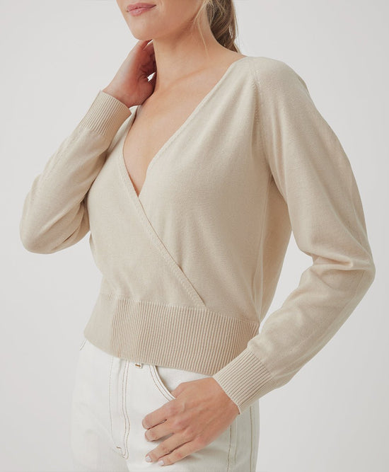 Women’s Classic Fine Knit Wrap Sweater - Echo Market