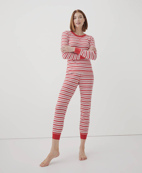 Women’s Dream Bigger Pajama Set: Vintage Candy Cane / X-Small - Echo Market