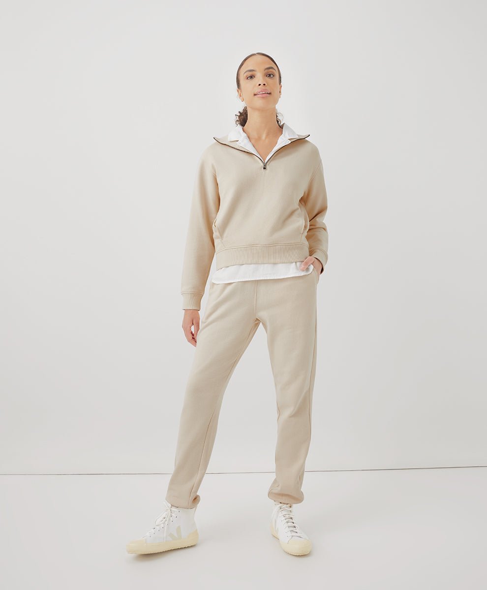 Women’s Essential Loopback Terry Quarter Zip Sweatshirt - Echo Market