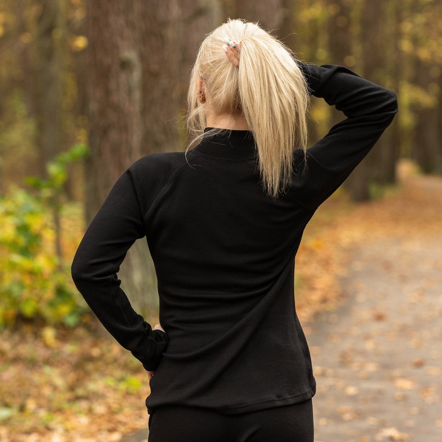 Women's Quarter Zip Merino Wool Top - Echo Market