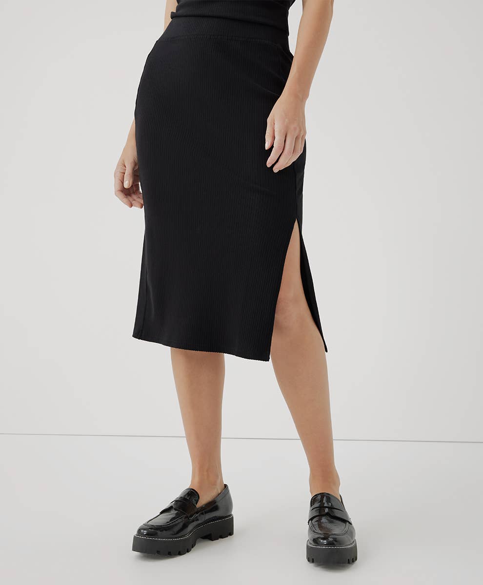 Women’s Refined Rib Midi Skirt - Echo Market