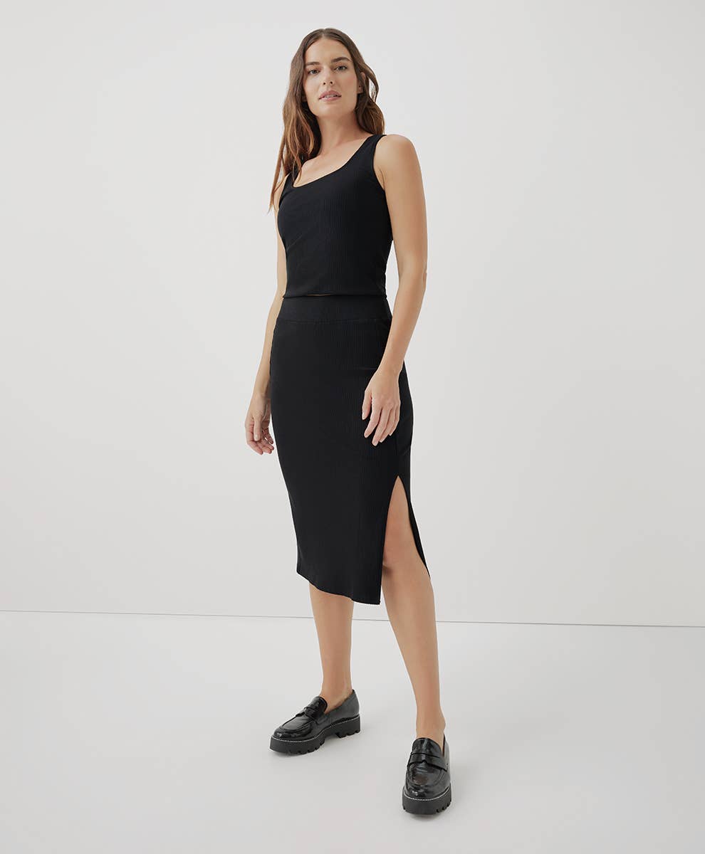 Women’s Refined Rib Midi Skirt - Echo Market