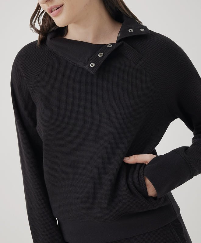 Women’s Thermal Waffle Snap Neck - Echo Market