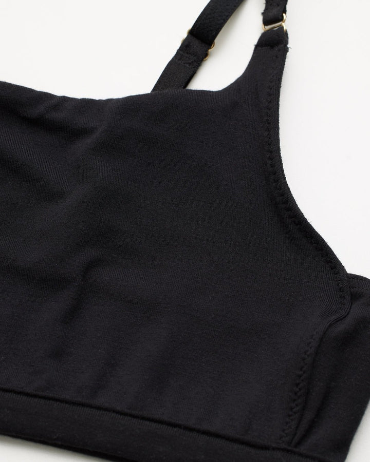 Woron Black Super Stretch Bralette – Padding-Free Sustainable Lingerie at Echo Market