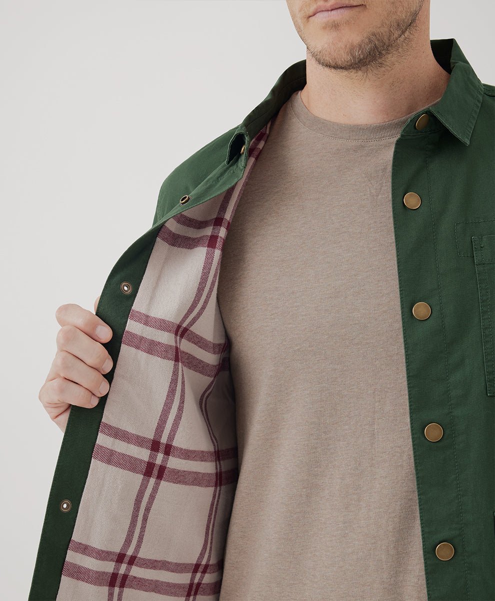 Woven Twill Flannel Lined Jacket - Echo Market