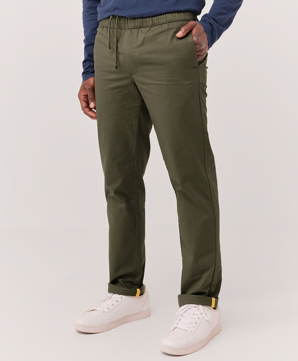 Woven Twill Roll Up Pant - Echo Market